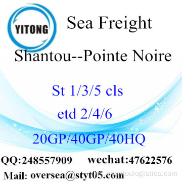 Mar de puerto de Shantou flete a Pointe Noire